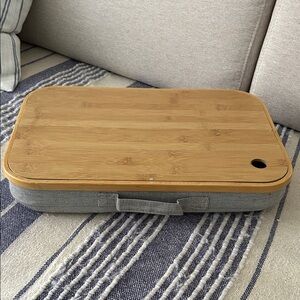 Bamboo and Gray Lap Desk